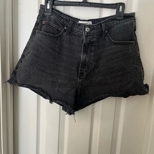 Abercrombie & Fitch Black Denim Shorts